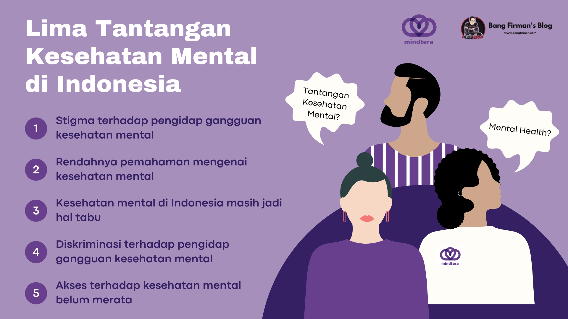 Lima tantangan kesehatan mental di Indonesia